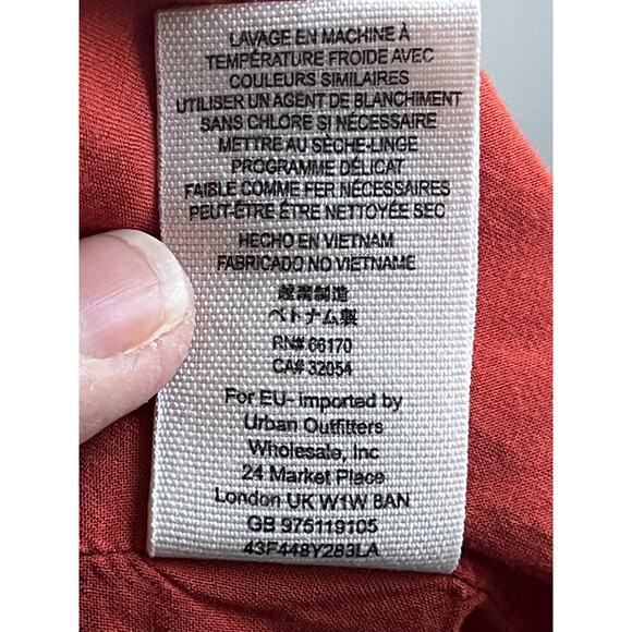 Free People Sundown Babydoll Dress S/P 🧡 Aztec Orange Boho Mini - Picture 10 of 10